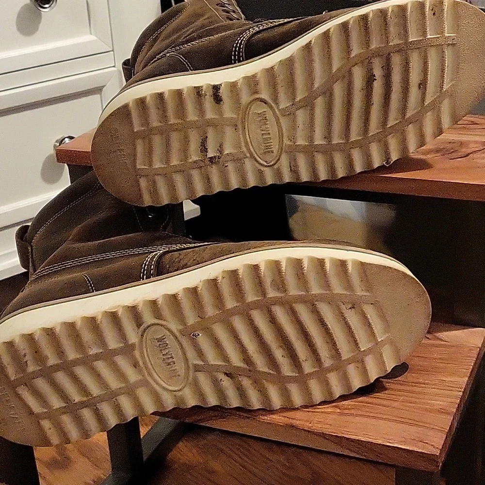 Wolverine Brown Steel Toe 8" 9.5M Boots - Picture 4 of 7